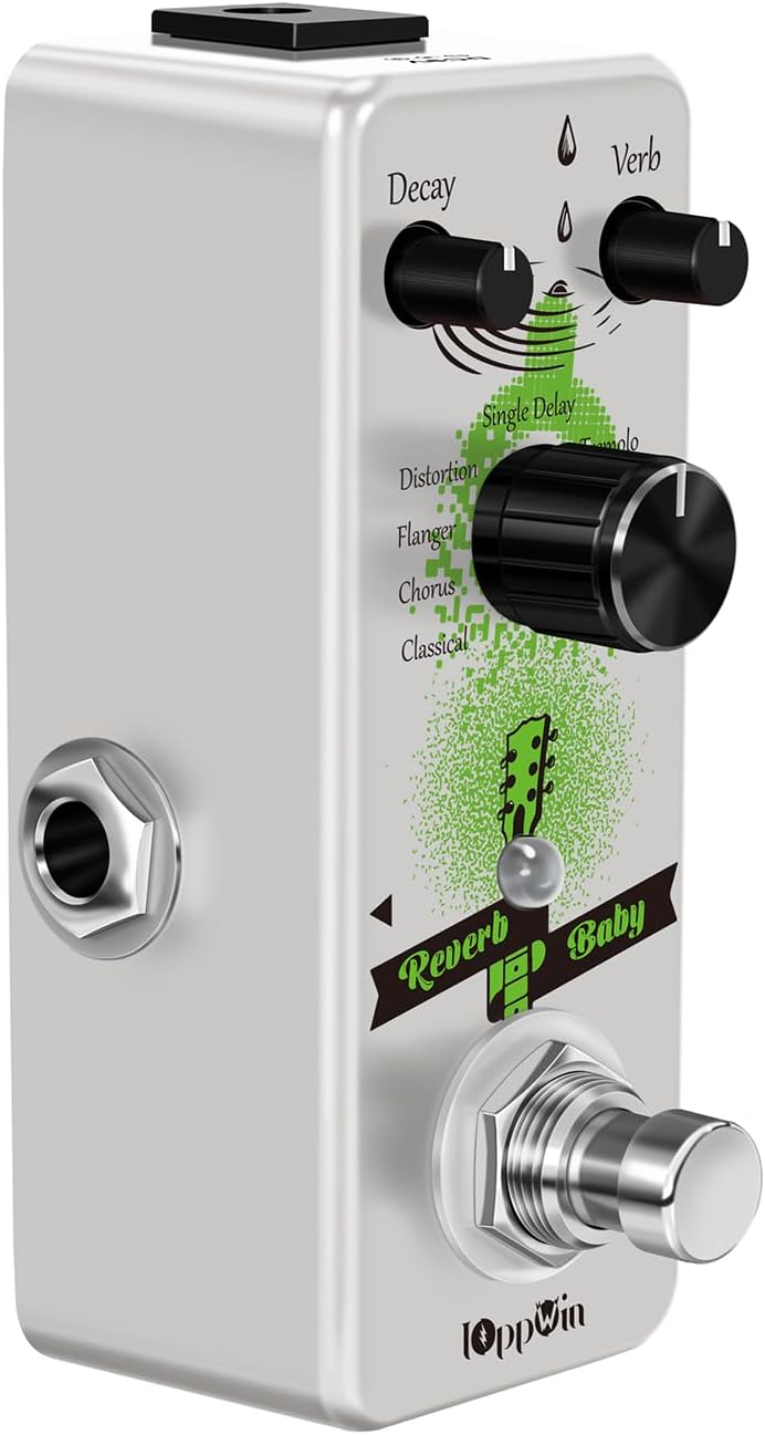 IOppWin Guitar Digital Reverb Pedal: 9 Reverb Modes (Classical, Flanger, Distortion, Single Delay, Tremolo, Prairie, Church, Wahwah, Chorus) for Enhanced Guitar Sound in Diverse Music Styles - Image 5